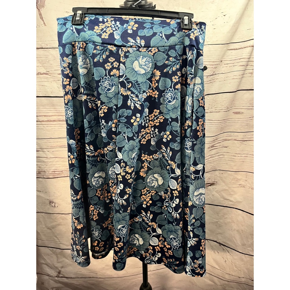 Agnes & Dora Navy Floral Maxi Skirt